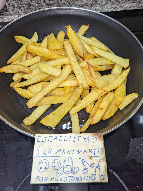 Revuelto de papas fritas