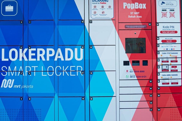 MRT Jakarta bekerja sama dengan PT PopBox Asia Services menyediakan layanan Loker Padu.