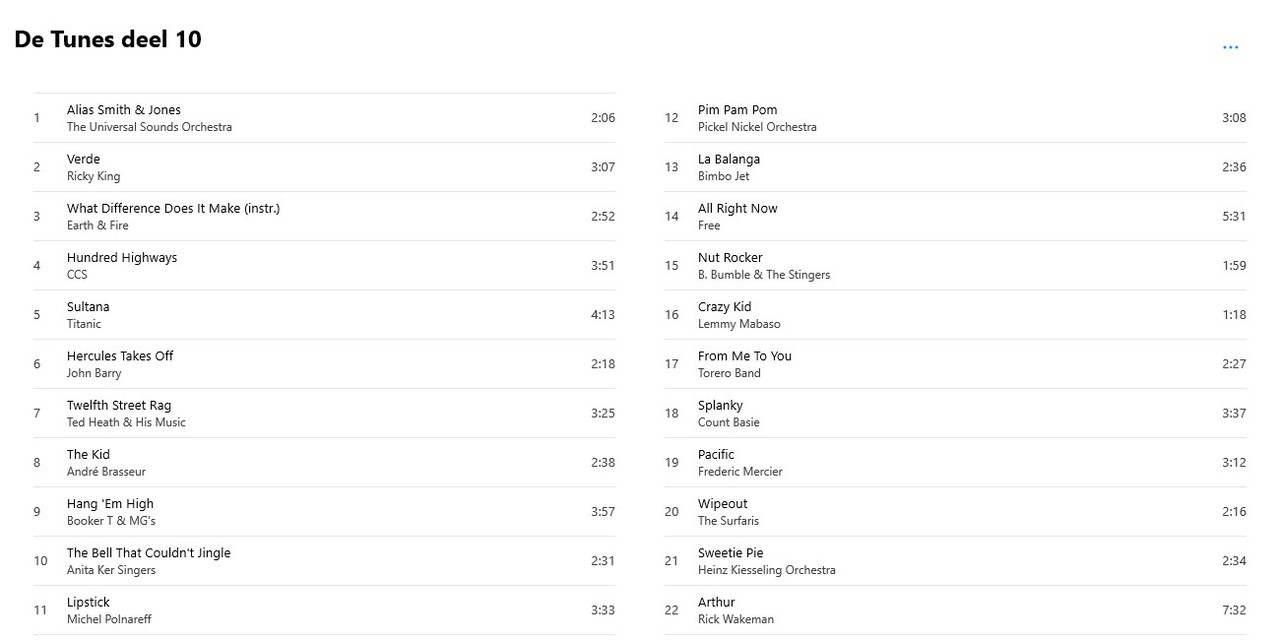 tunes back 10