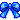 Blue shiny bow pixel.