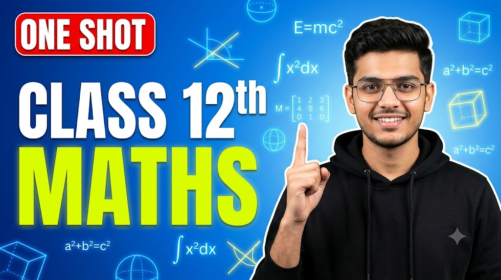 AI-generated example result for the youtube-thumbnail prompt: Education & Tutorial – "CLASS 12th / MATHS" | Educational Tutorial Youtube Thumbnail AI YouTube Thumbnail Prompt
