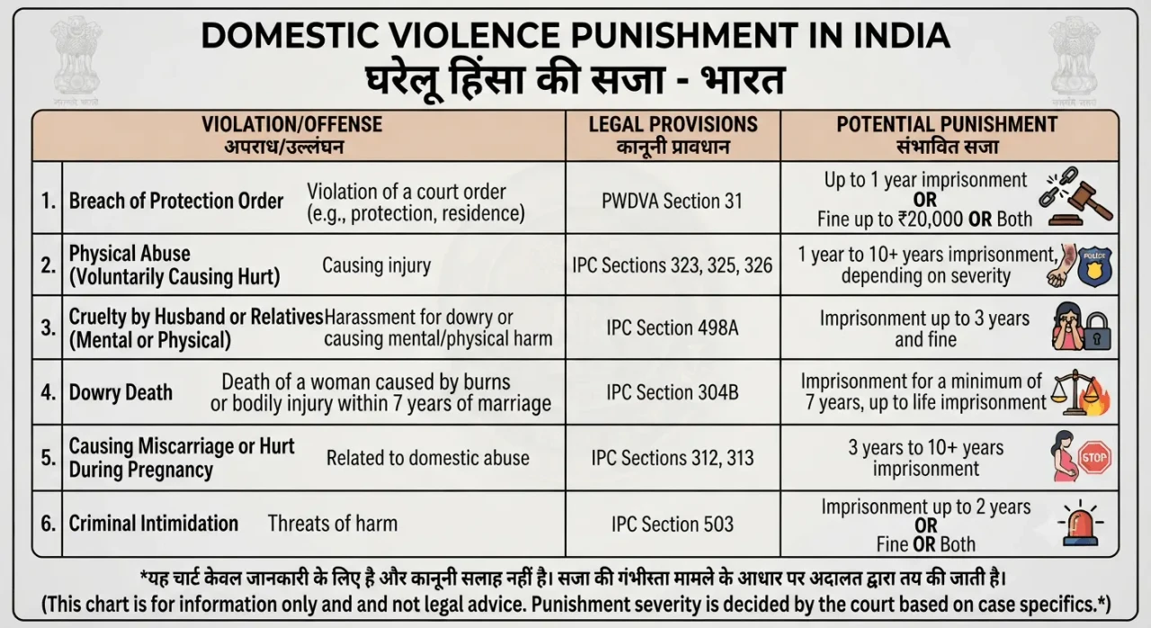Domestic Violence Mein Kitni Saza Hoti Hai? | Complete Guide