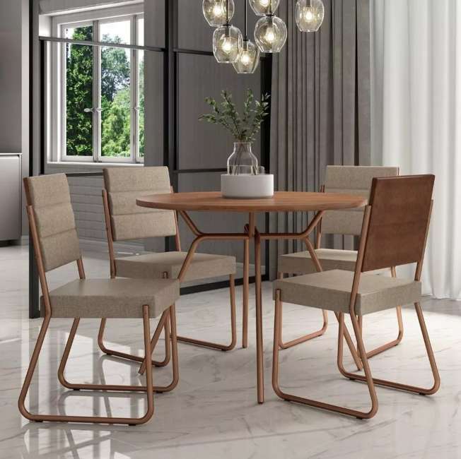 Conjunto Sala De Jantar 4 Cadeiras San Francisco Carraro