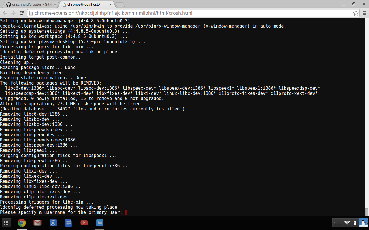 Terminal on Chromebook