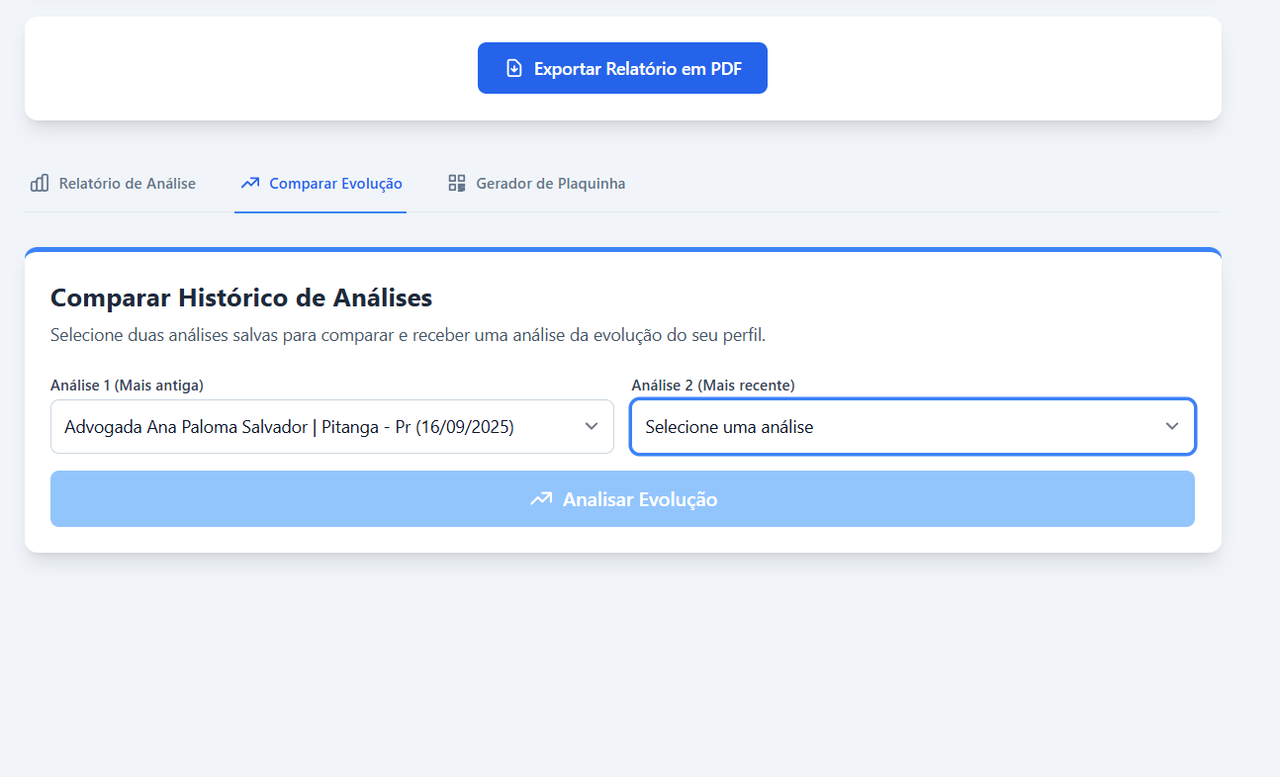 Imagem de Comparativo de Histórico