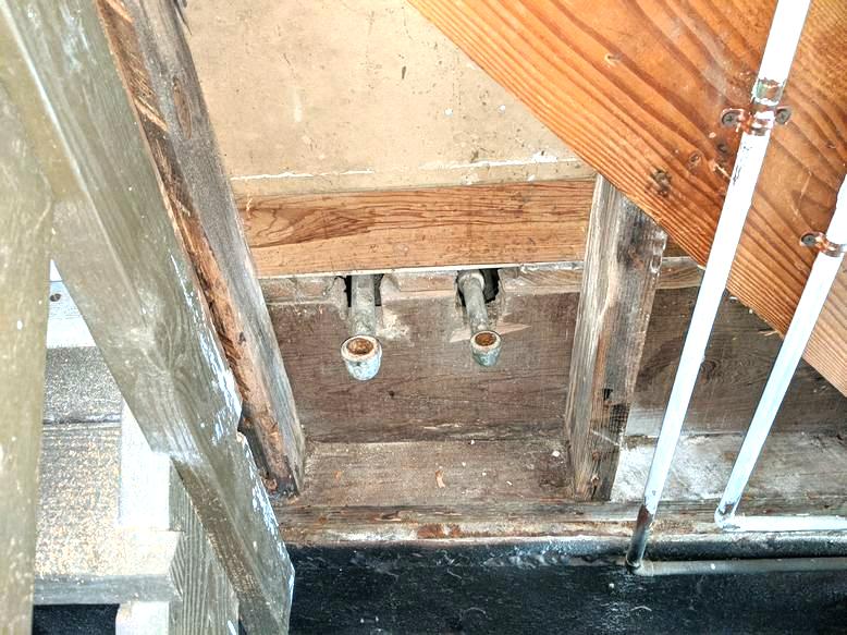 removing old galvanized pipes