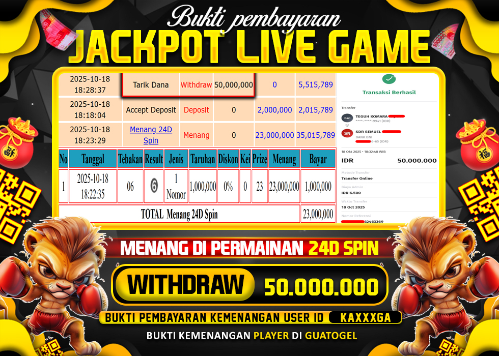 BUKTI JACKPOT LUNAS GUATOGEL