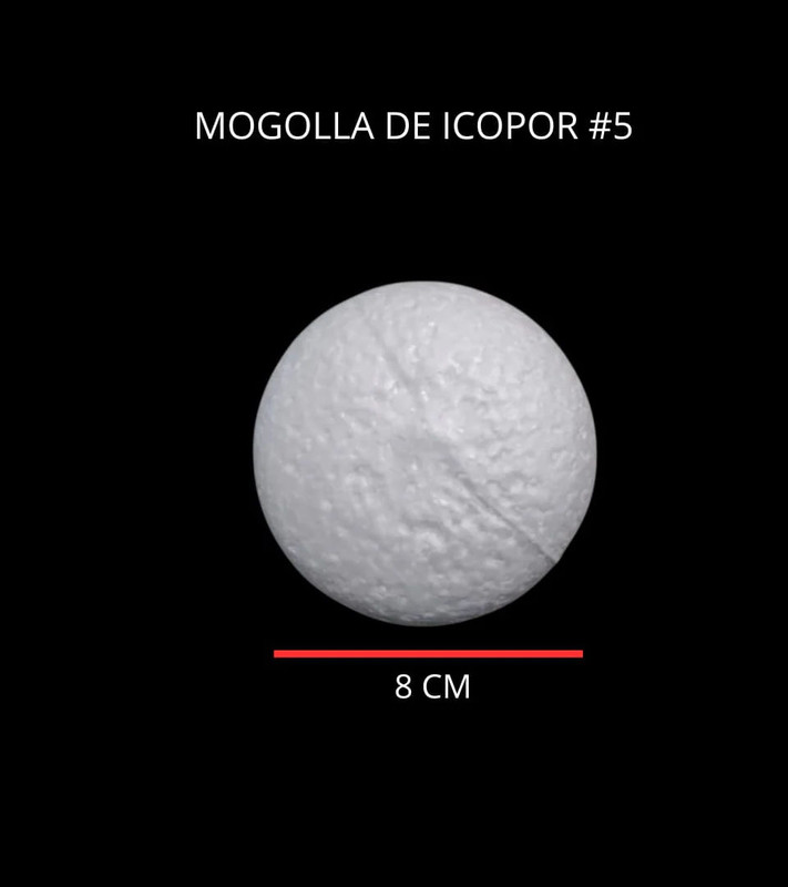 Mogolla en icopor No.5 de 8cm X6 uniidad para artes y manualidades