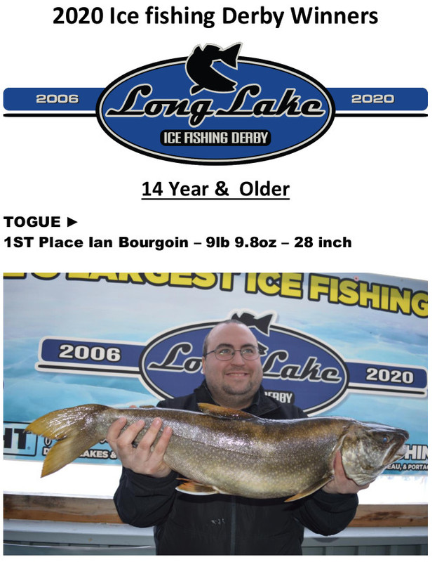 2020 Ice fishing Derby Winners Adult Togue (1)