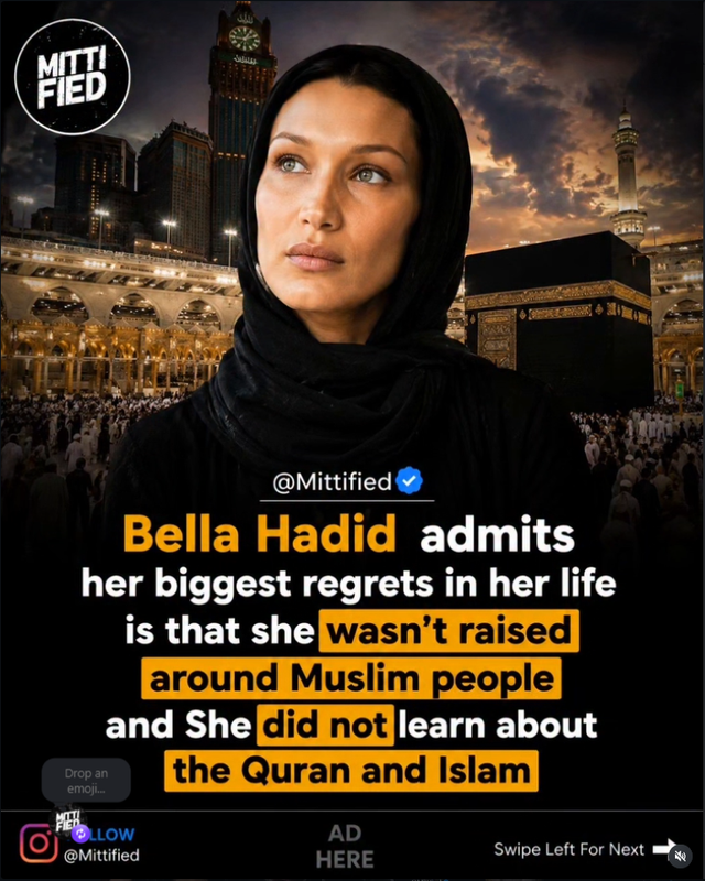Bella Hadid Opens Up About Her Faith: Expresses Regret Over Not Learning About Islam Earlier