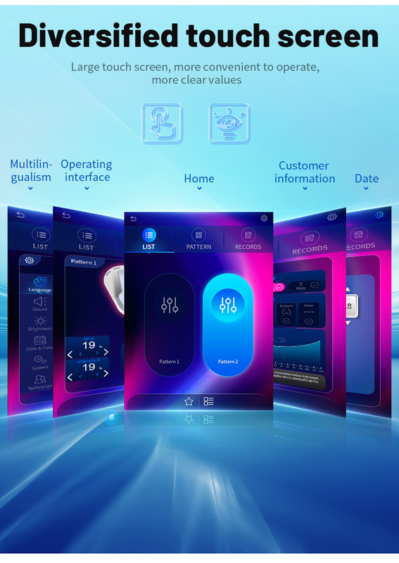 Woman using device at home