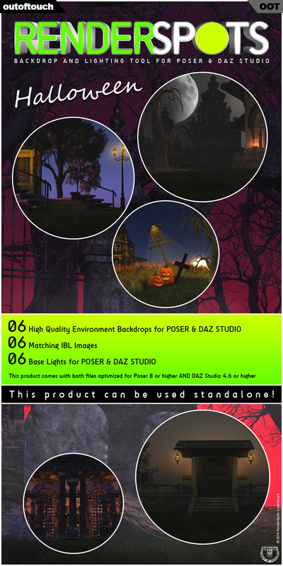 RenderSpots Halloween 2014 for Poser and DAZ Studio REPOST