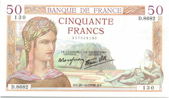 france-50-francs-ceres-20-10-1938-serial