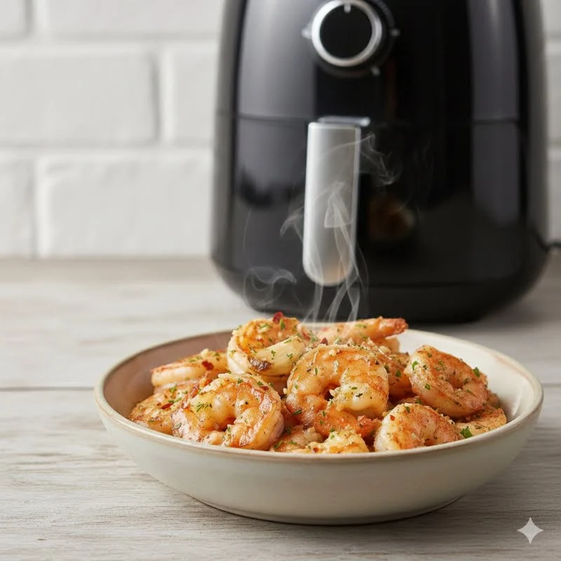 Servierfertige Knoblauch Garnelen