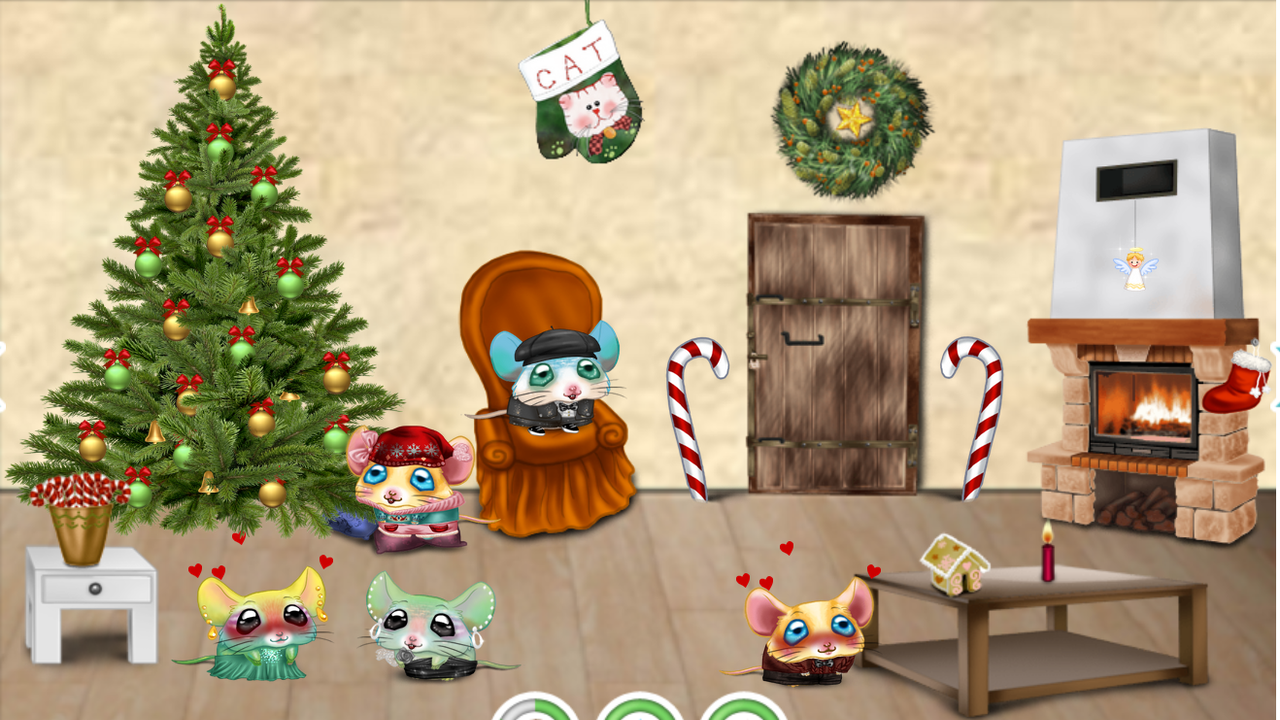 Cage noël avec gros sapin