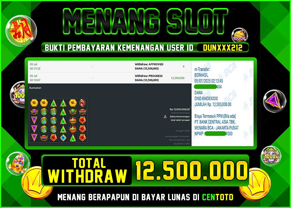 BUKTI JACKPOT LUNAS CENTOTO