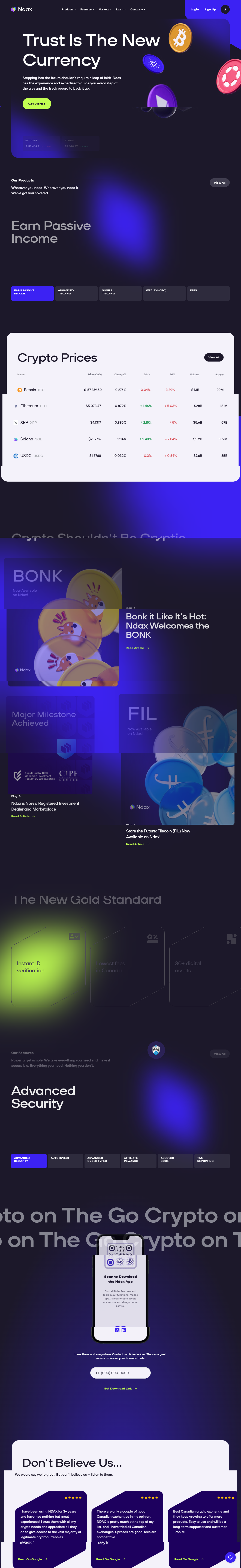 Ndax Login Screenshot