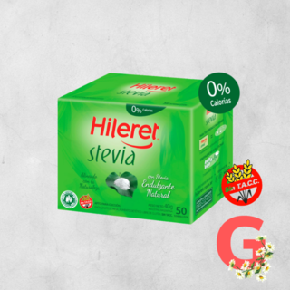 1528 | Edulcorante Hileret Stevia Sobre X 50 Grs