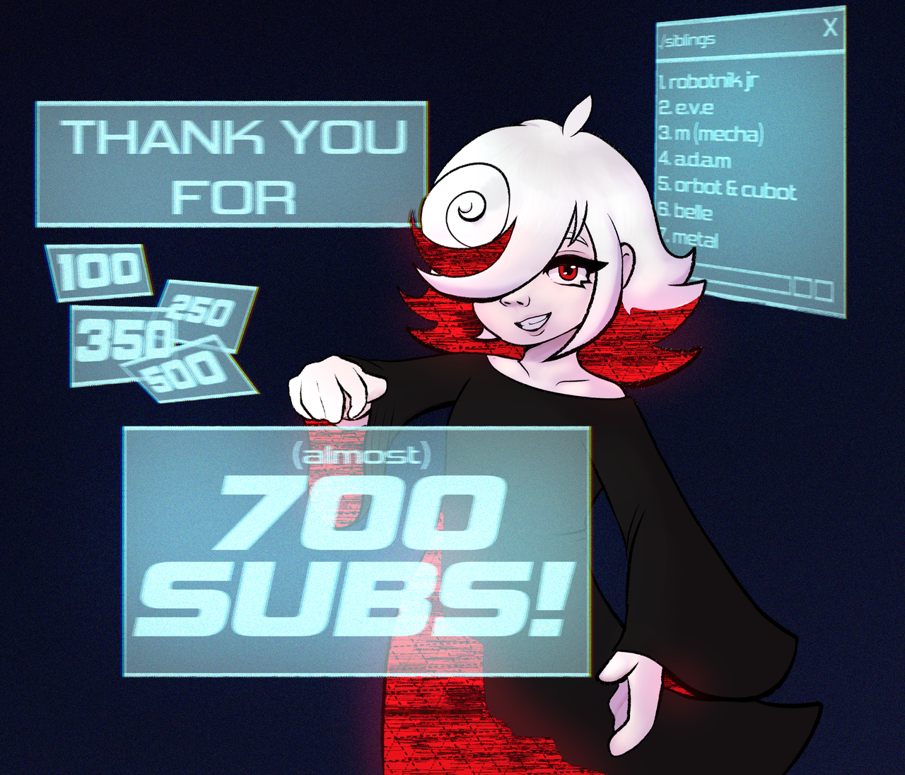 A drawing of Sage, done to celebrate 700 subs on YT!!