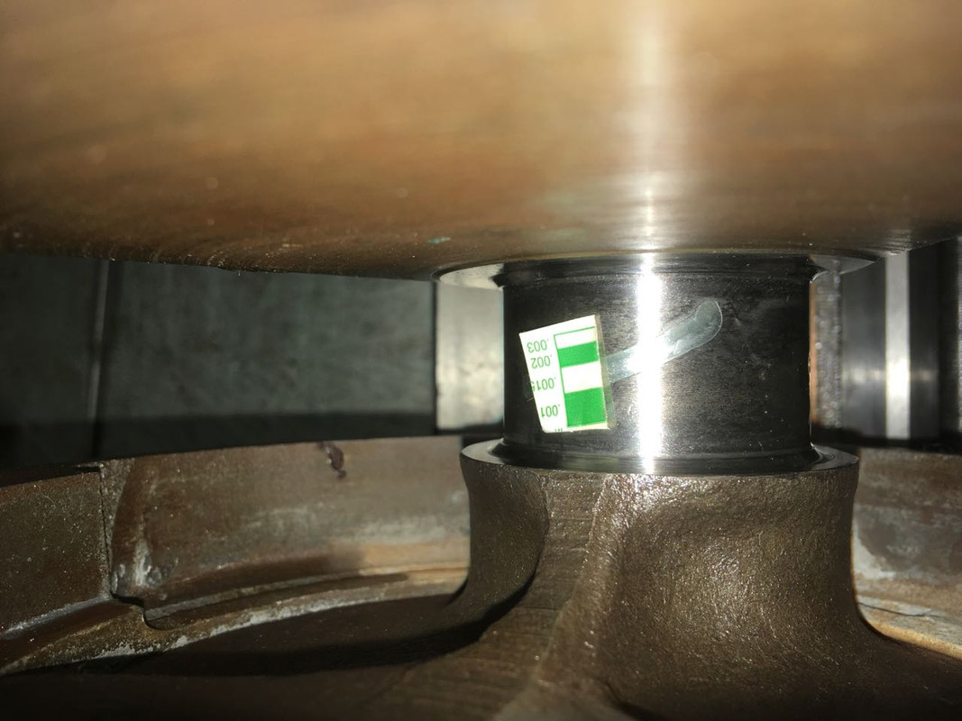 Plastigage on -.020 crank-con rod bearing