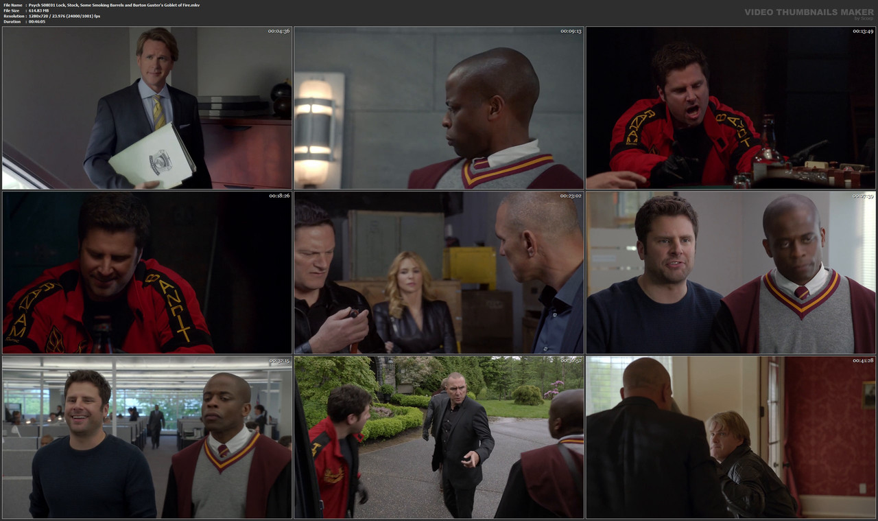Psych S08E01 Lock, Stock, Some Smoking Barrels and Burton Guster's Goblet of Fire.mkv