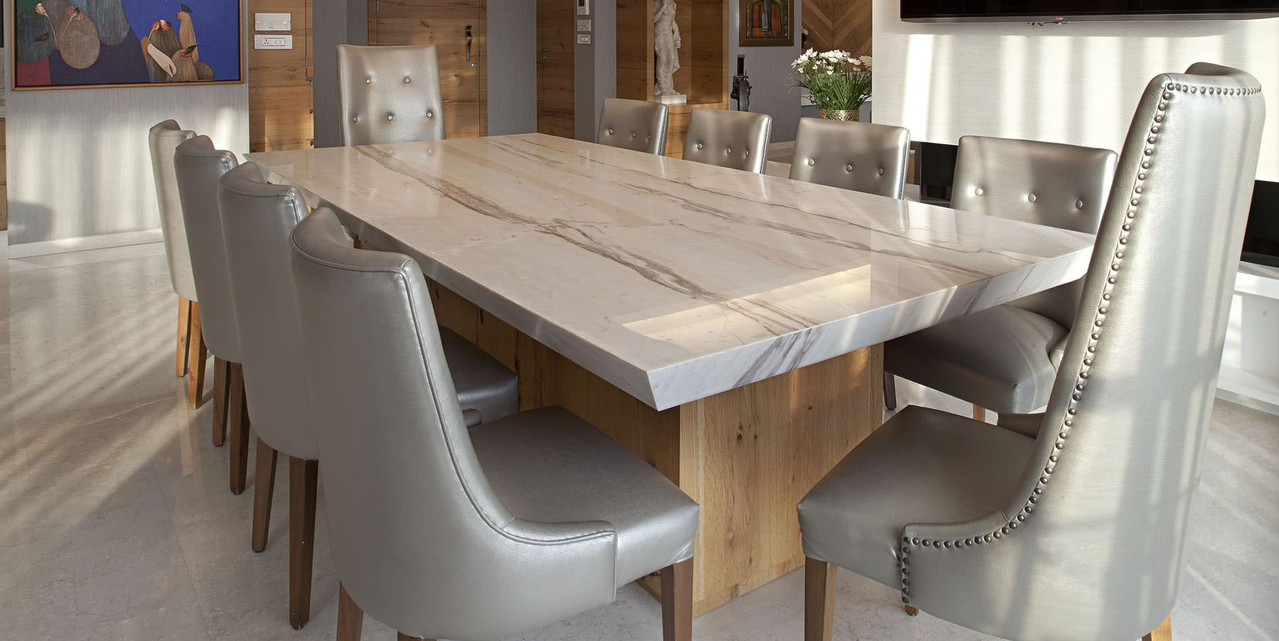 Marble dining table scratch protection