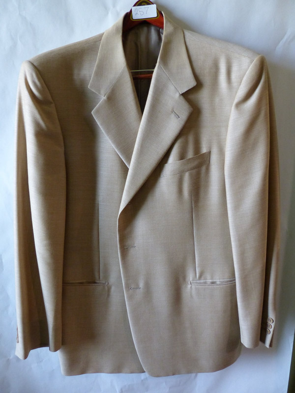 PAL ZILERI LIGHT TAN MENS SUIT JACKET 325 532 2 US MENS 50 EURO 60