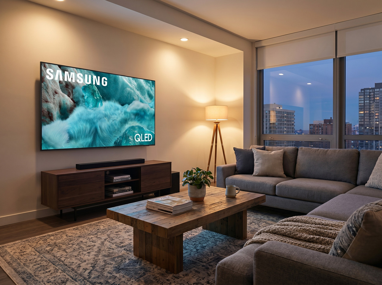 Televisor Samsung 65 Pulgadas QLED 4K Smart TV con Kit de Protección