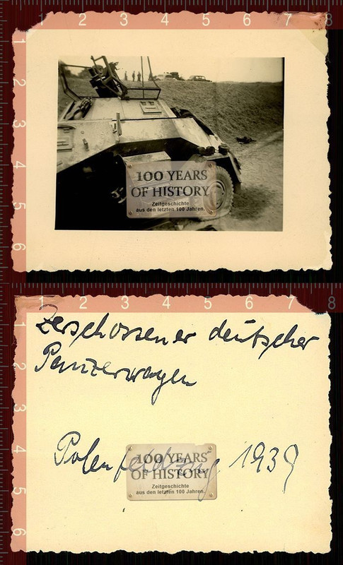 Orig. Foto Panzer Tank Spähwagen Polen