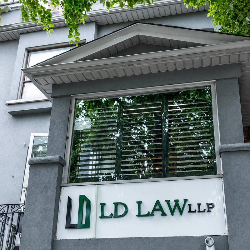 Exterior of the LD Law LLP office in Toronto