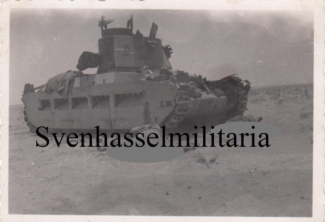 Foto Afrika Zerstörte Englische Panzer Mark II M