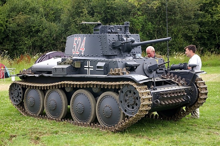 The use of the light tank Pz.38 (t) of the German army in operation ...