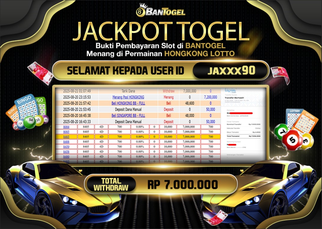 BUKTI JACKPOT LUNAS BANTOGEL