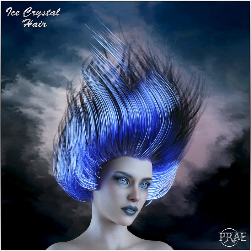 Prae-Ice Crystal Hair for G8 Daz