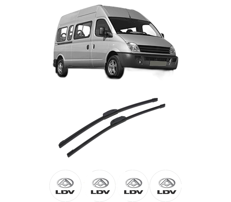Set stergatoare auto LDV MAXUS Bus din 2005-2009, pentru parbriz auto, 2 bucati, Bosch Aerotwin Retrofit, din cauciuc siliconat rezistent, 4 Stickere Auto LDV