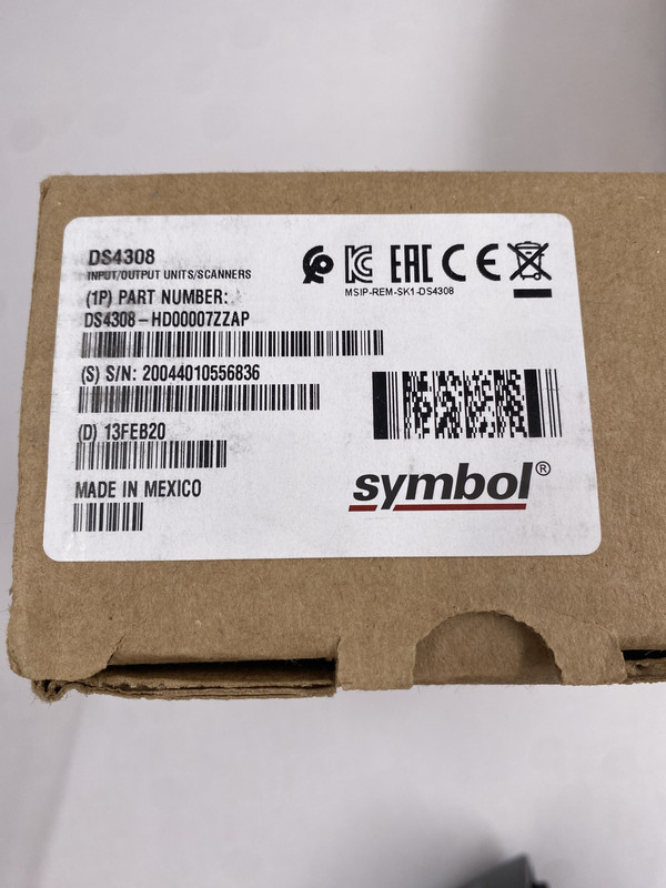 SYMBOL DS4308 HD00007ZZAP HIGH DENSITY HANDHELD BARCODE SCANNER W/ ACCESSORIES