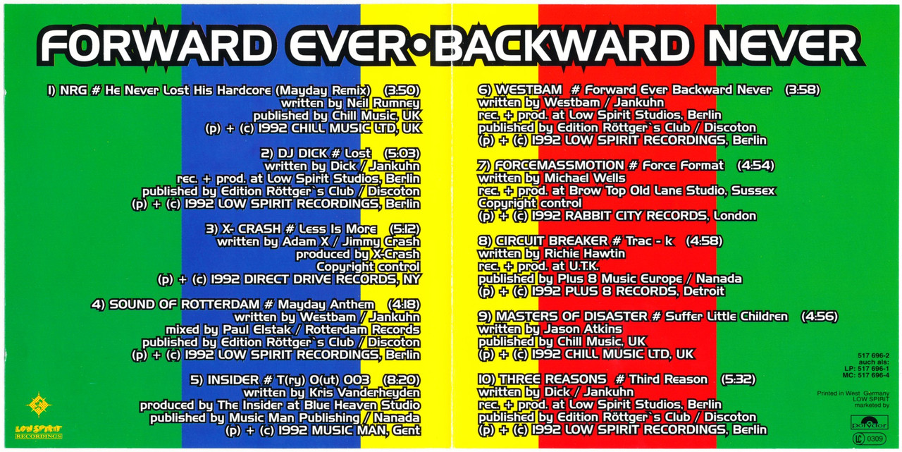 27/10/2023 - VA - Forward Ever - Backward Never - The Mayday Compilation Vol. II [517 696-2]  1992  Front-2