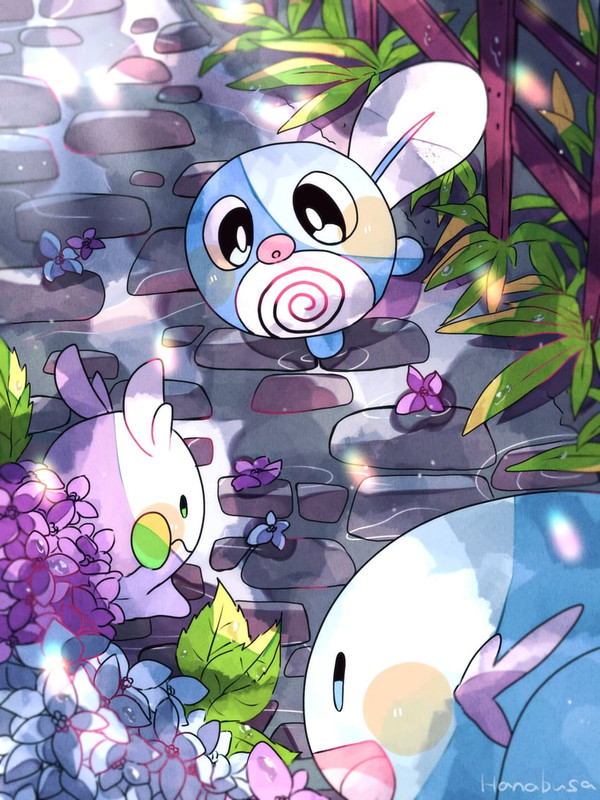 goomy-wooper-and-poliwag-pokemon-drawn-b