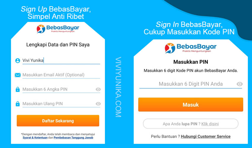 Sign In dan Sign Up BebasBayar