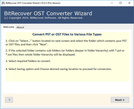 BitRecover OST Converter Wizard 11.3