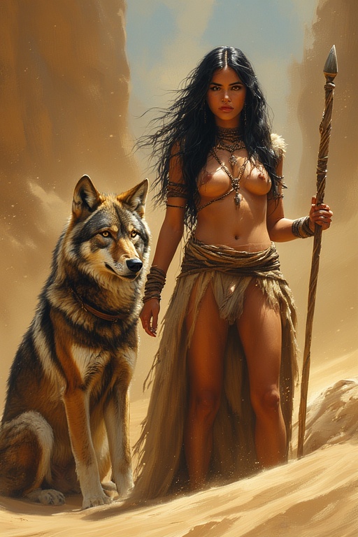 druid-nude-wearing-a-camel-pel-4