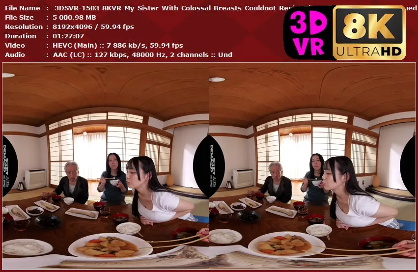 3DSVR-1503 8KVR My Sister With Colossal Breasts Couldnot Resist The Temptation And Continued To Have