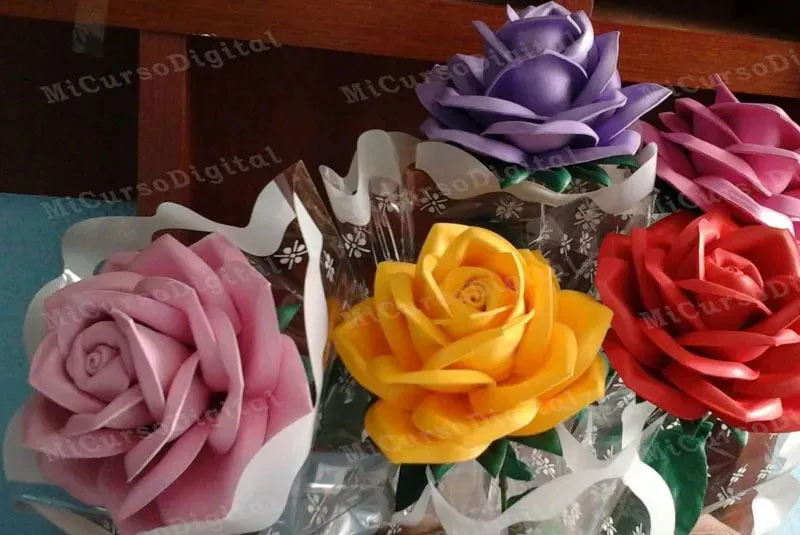 Troquel Para Foamy rosas elabora arreglos