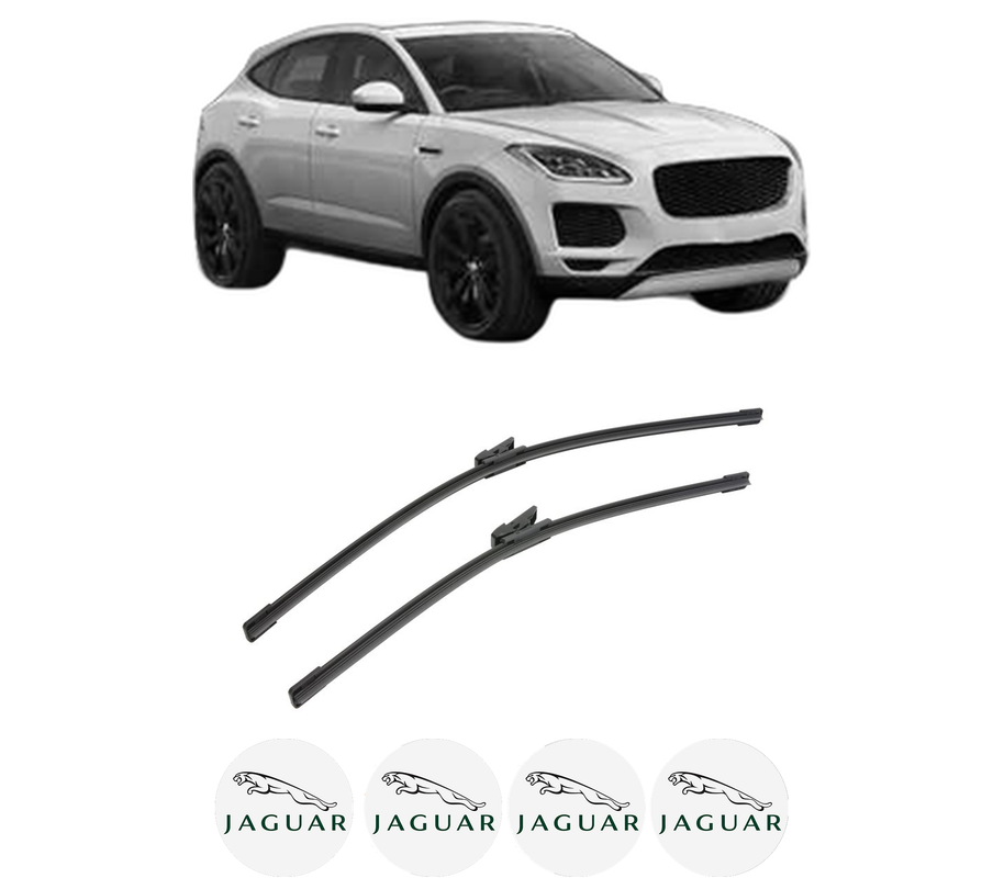 Set stergatoare auto JAGUAR E-PACE (X540) din 2017-2024, pentru parbriz auto, 2 bucati, Bosch Aerotwin, din cauciuc siliconat rezistent, 4 Stickere Auto JAGUAR