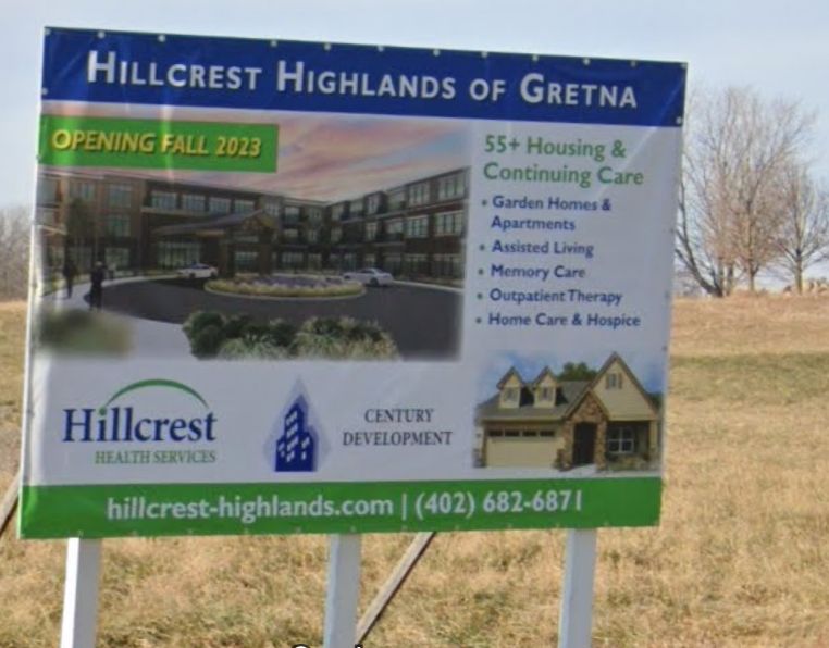 Sign Hillcrest Highlands of Gretna