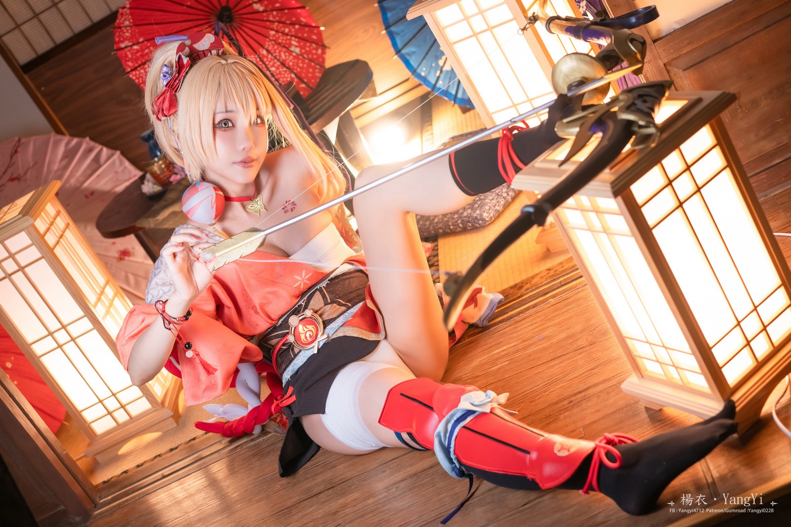 楊衣 Yangyi – Yoimiya 宵宫 Cosplay 写真视频（38P+1V-202MB）原神角色插图5