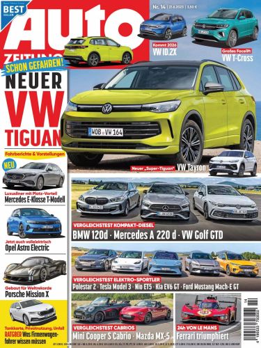 Cover: Auto Zeitung Premium Test-Magazin No 14 vom 21  Juni 2023