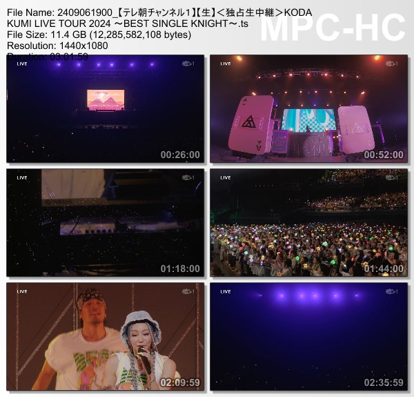 [TV-Variety] 倖田來未 – KODA KUMI LIVE TOUR 2024 ～BEST SINGLE KNIGHT～(TeleAsa Ch1 2024.09.06)