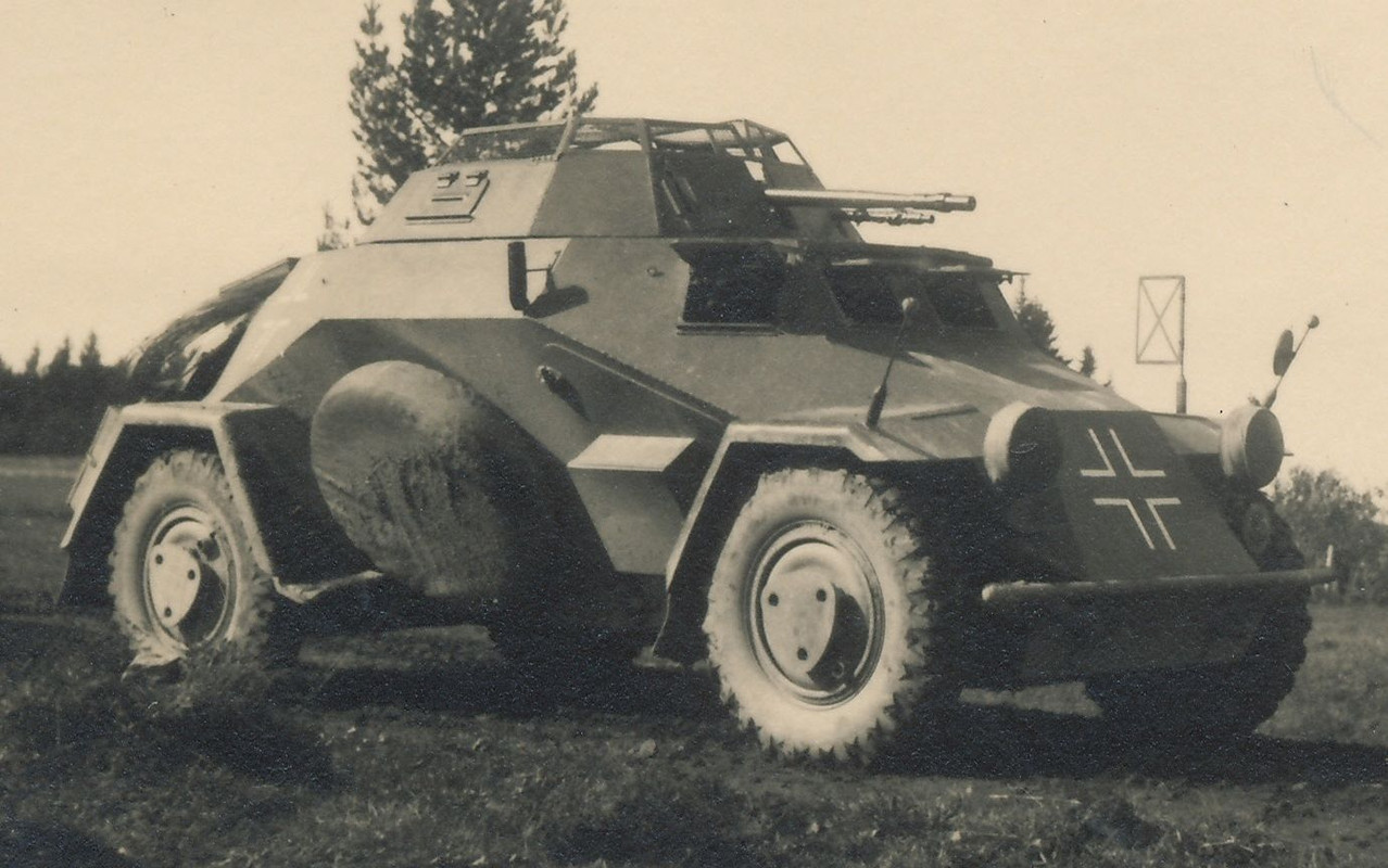 Foto 2.Wk selt. Panzerspähwagen Spähpanzer Panze