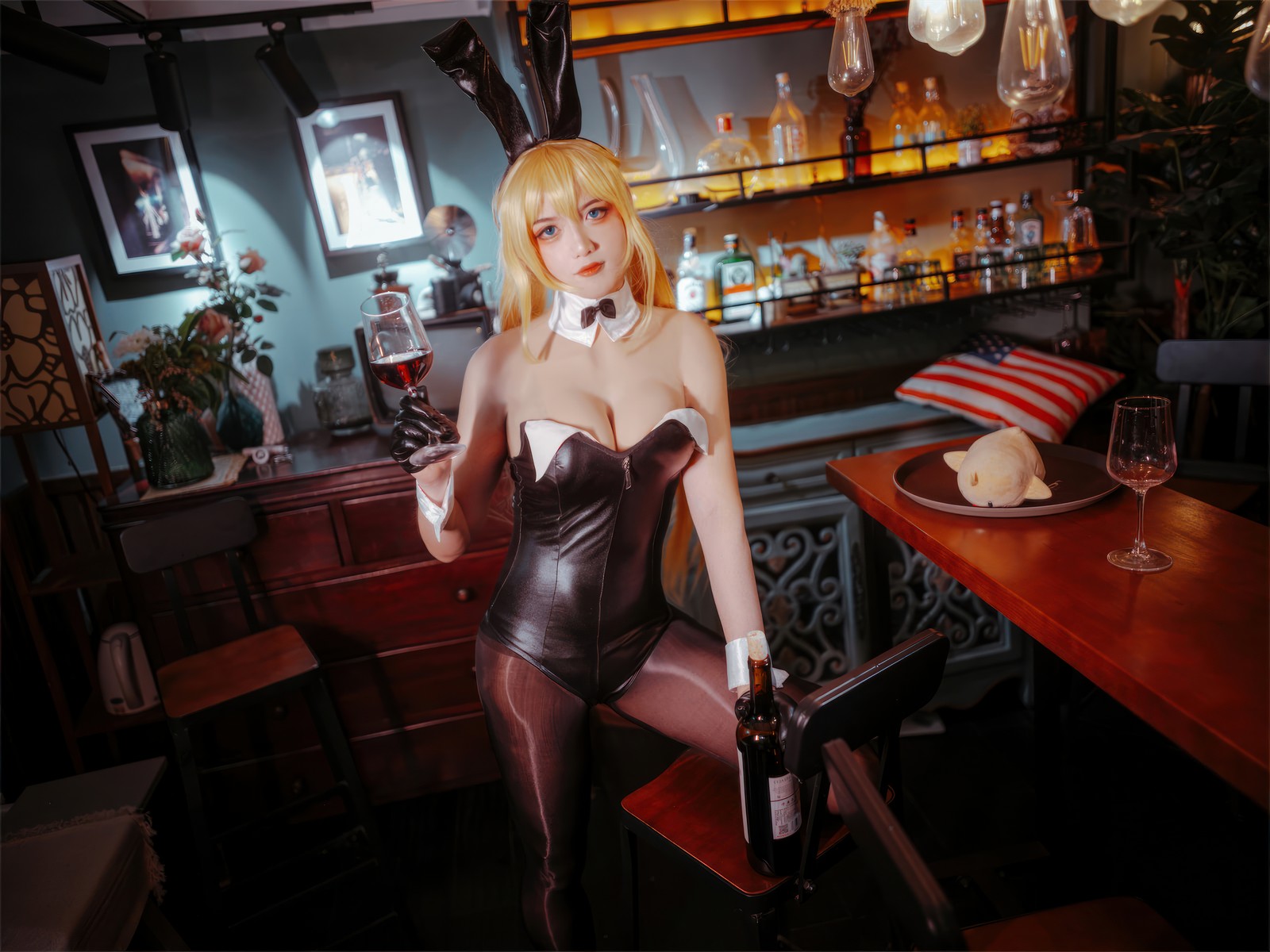 刺青Poi 北卡罗来纳 & 华盛顿 兔女郎 Cosplay｜碧蓝航线 双人写真（含隼隼子）【40P｜308MB】插图7